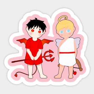 Angel and demon Sticker